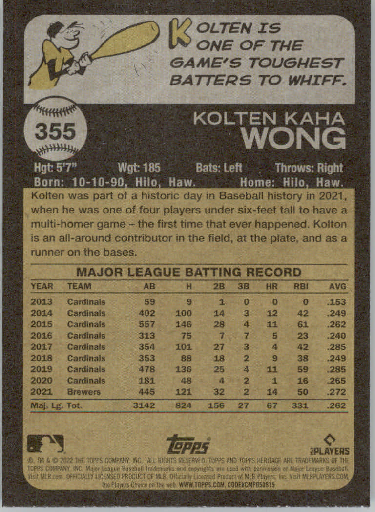 2022 Topps Heritage Baseball "Main Set" Cards #251 to #500 - Picture 169 of 267