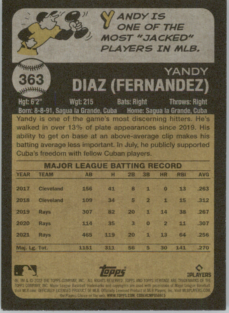 2022 Topps Heritage Baseball "Main Set" Cards #251 to #500 - Picture 181 of 267