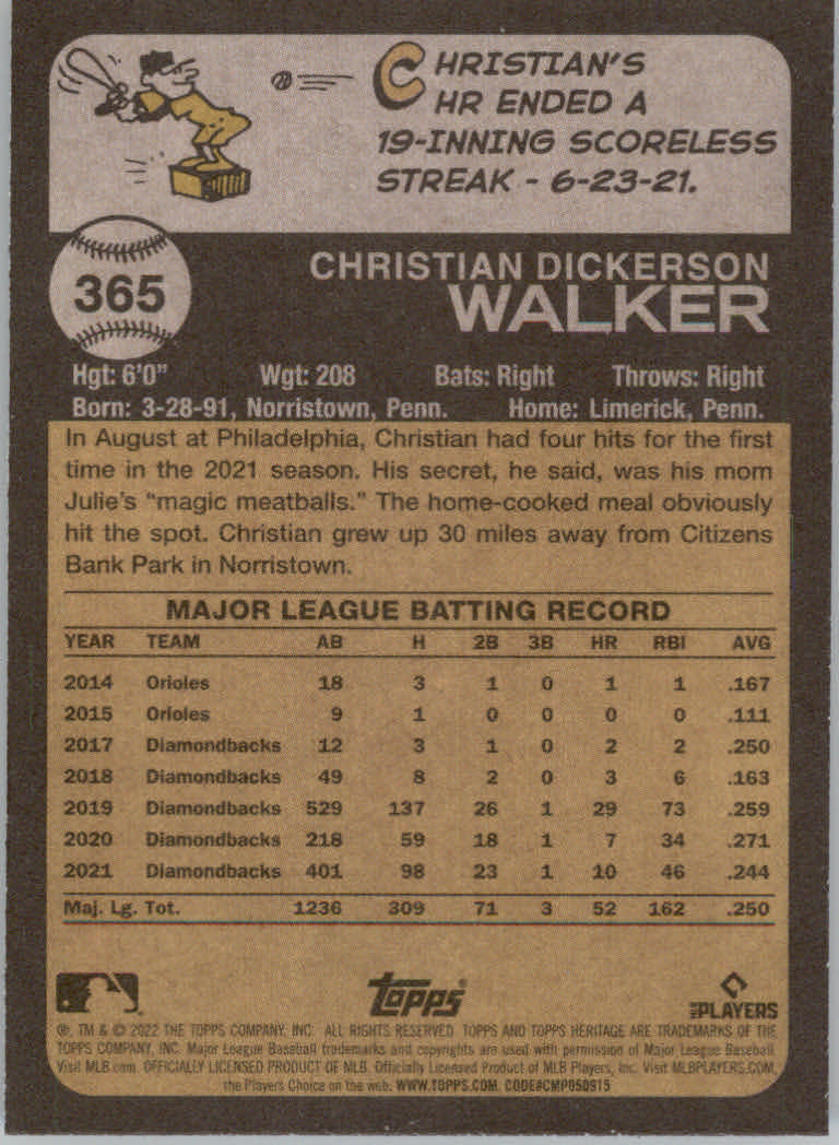 2022 Topps Heritage Baseball "Main Set" Cards #251 to #500 - Picture 185 of 267