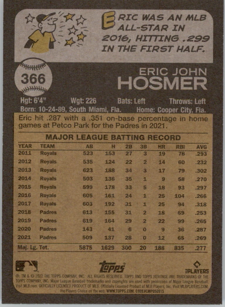 2022 Topps Heritage Baseball "Main Set" Cards #251 to #500 - Picture 187 of 267