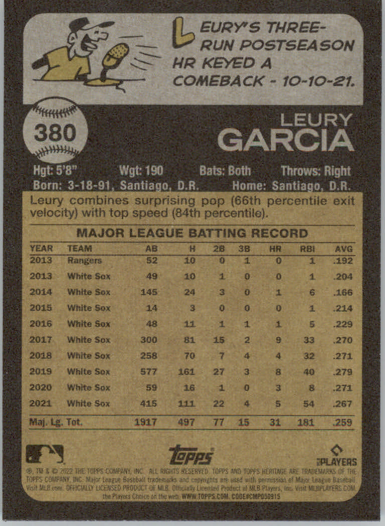 2022 Topps Heritage Baseball "Main Set" Cards #251 to #500 - Picture 205 of 267