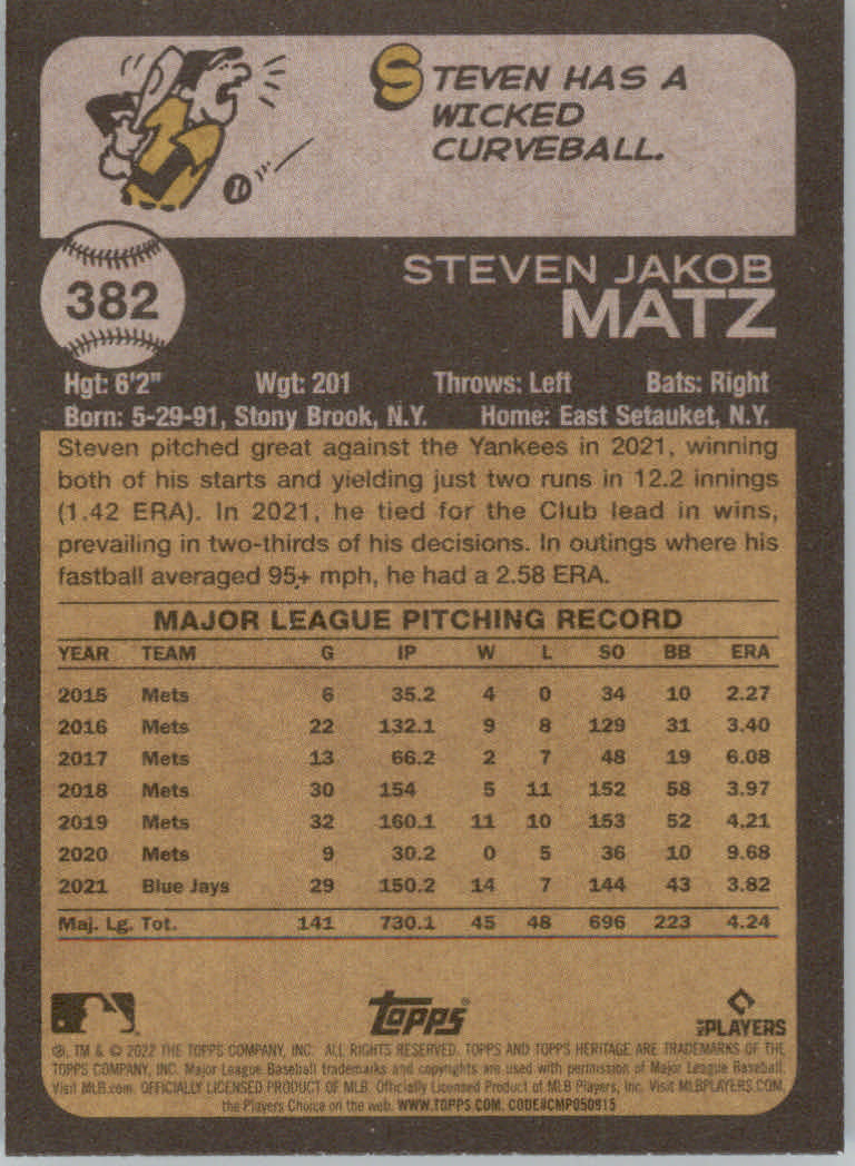 2022 Topps Heritage Baseball "Main Set" Cards #251 to #500 - Picture 207 of 267