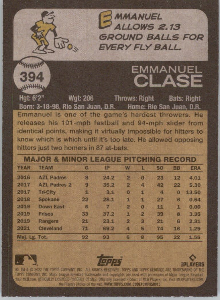 2022 Topps Heritage Baseball "Main Set" Cards #251 to #500 - Picture 227 of 267