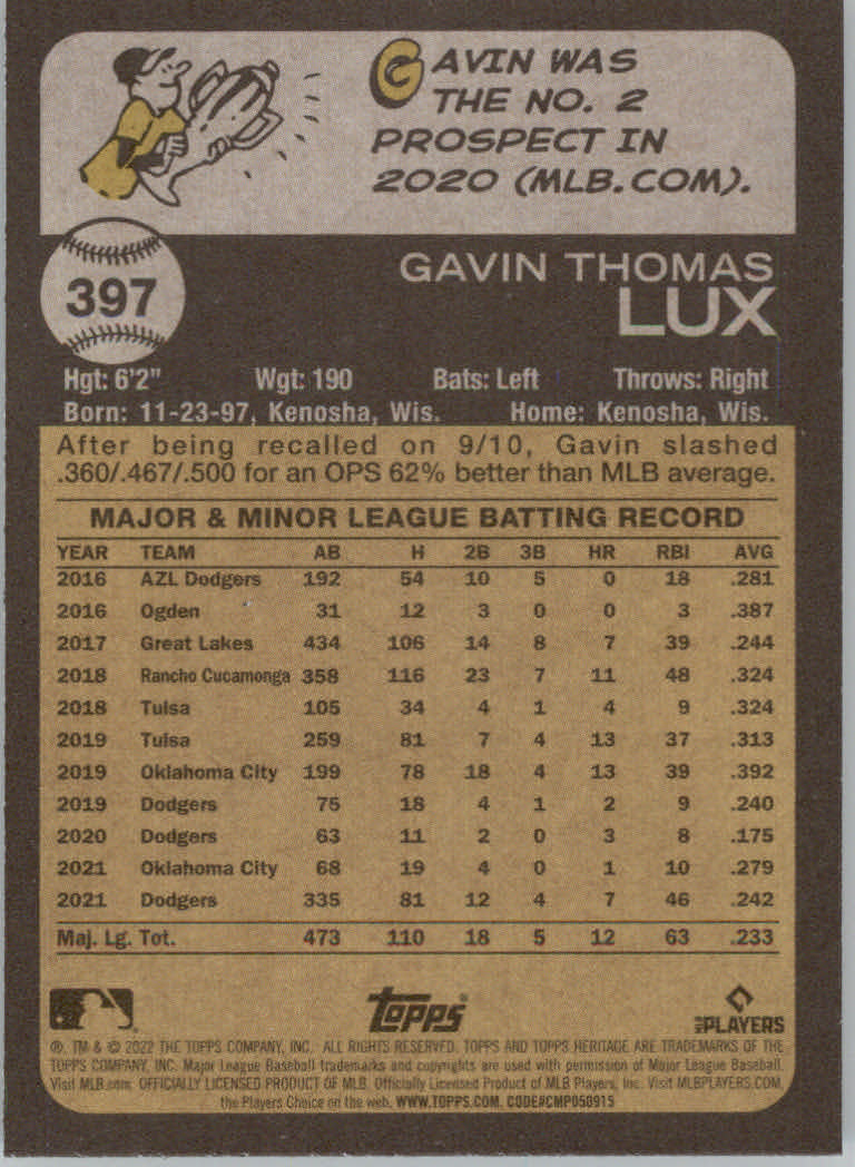 2022 Topps Heritage Baseball "Main Set" Cards #251 to #500 - Picture 233 of 267