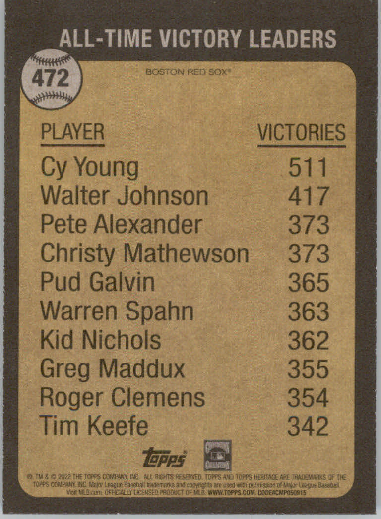 2022 Topps Heritage Baseball "Main Set" Cards #251 to #500 - Picture 259 of 267