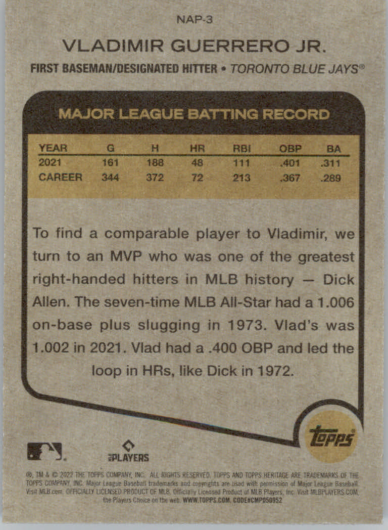 2022 Topps Heritage Baseball "New Age Performers" Insert Cards - Picture 7 of 45