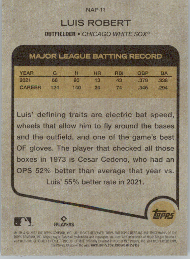 2022 Topps Heritage Baseball "New Age Performers" Insert Cards - Picture 21 of 45