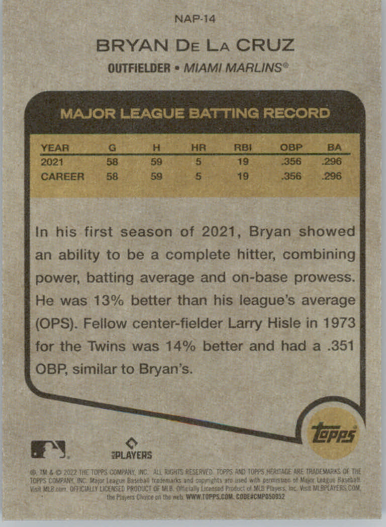 2022 Topps Heritage Baseball "New Age Performers" Insert Cards - Picture 27 of 45