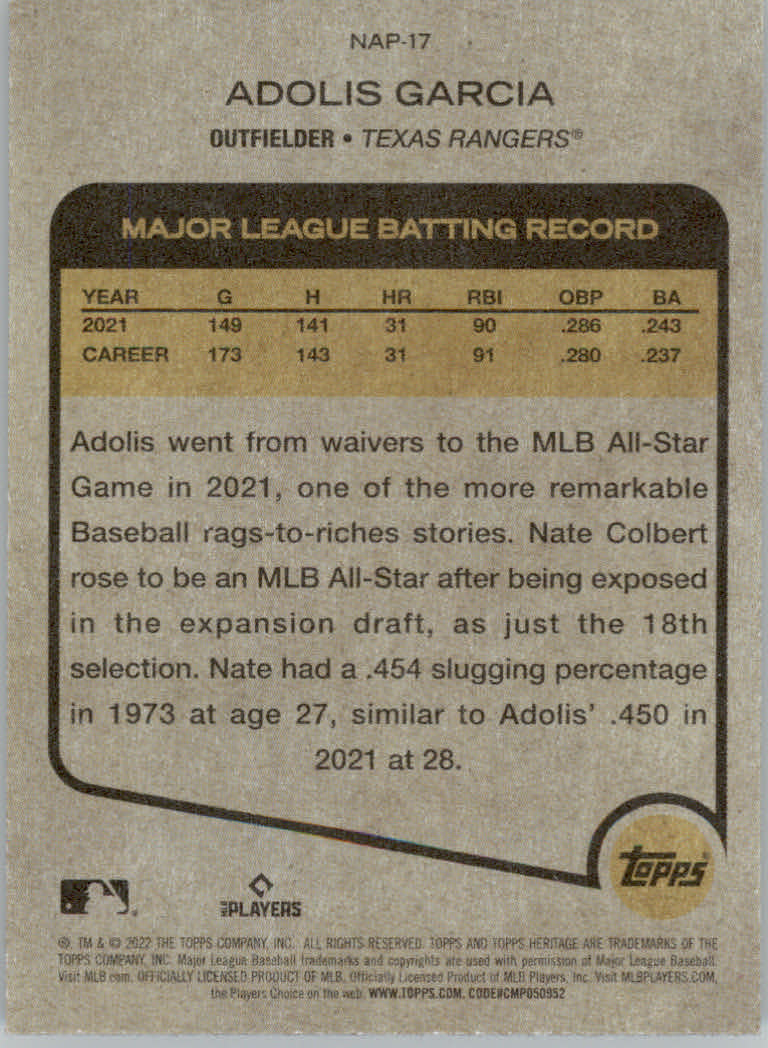 2022 Topps Heritage Baseball "New Age Performers" Insert Cards - Picture 31 of 45