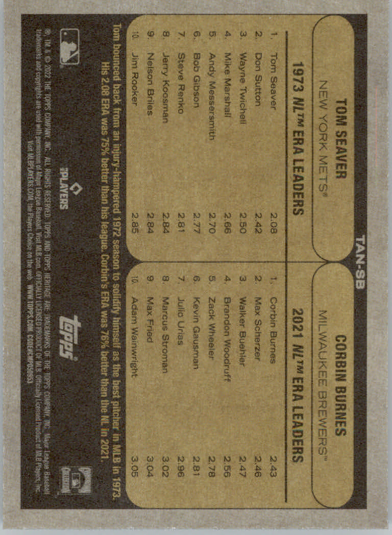 2022 Topps Heritage Baseball "Then and Now" Insert Cards - Picture 9 of 9