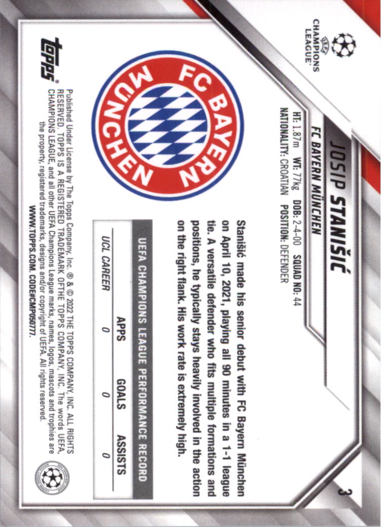 2021-22 Topps UEFA Champions League Soccer Card Pick