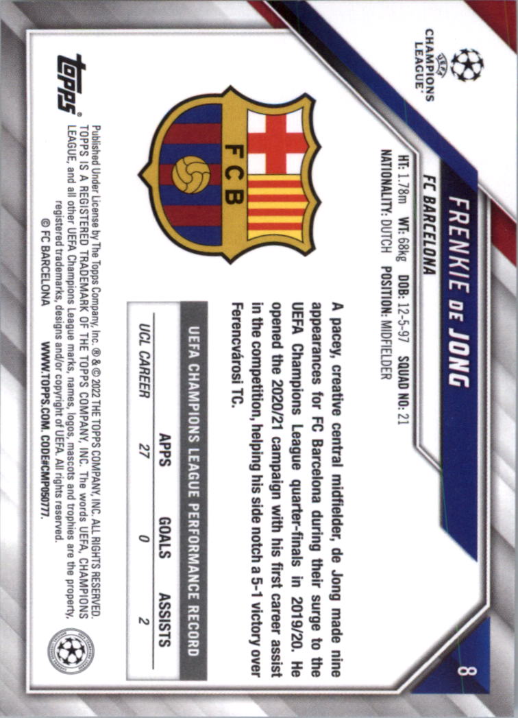 2021-22 Topps UEFA Champions League Soccer Card Pick