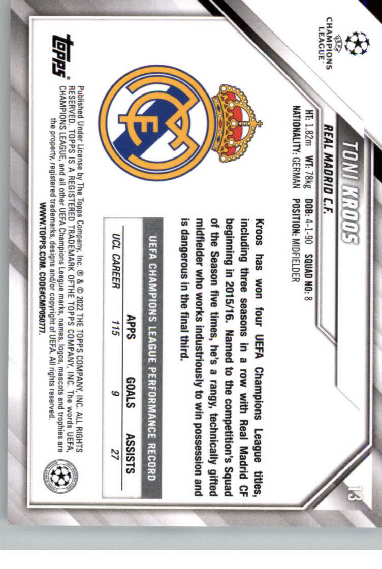 2021-22 TOPPS UEFA CHAMPIONS LEAGUE SOCCER ASSORTED SINGLES U-PICK