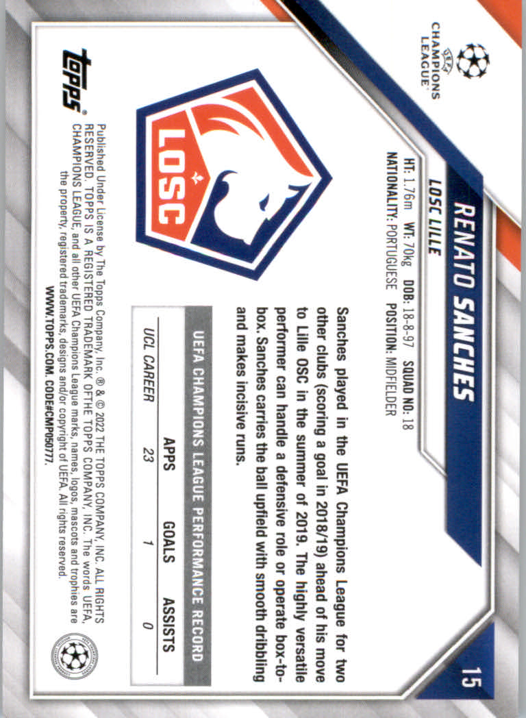 2021/2022 Topps UEFA Champions League Soccer "Main Set" Base Cards #1 to #200 - Picture 27 of 369