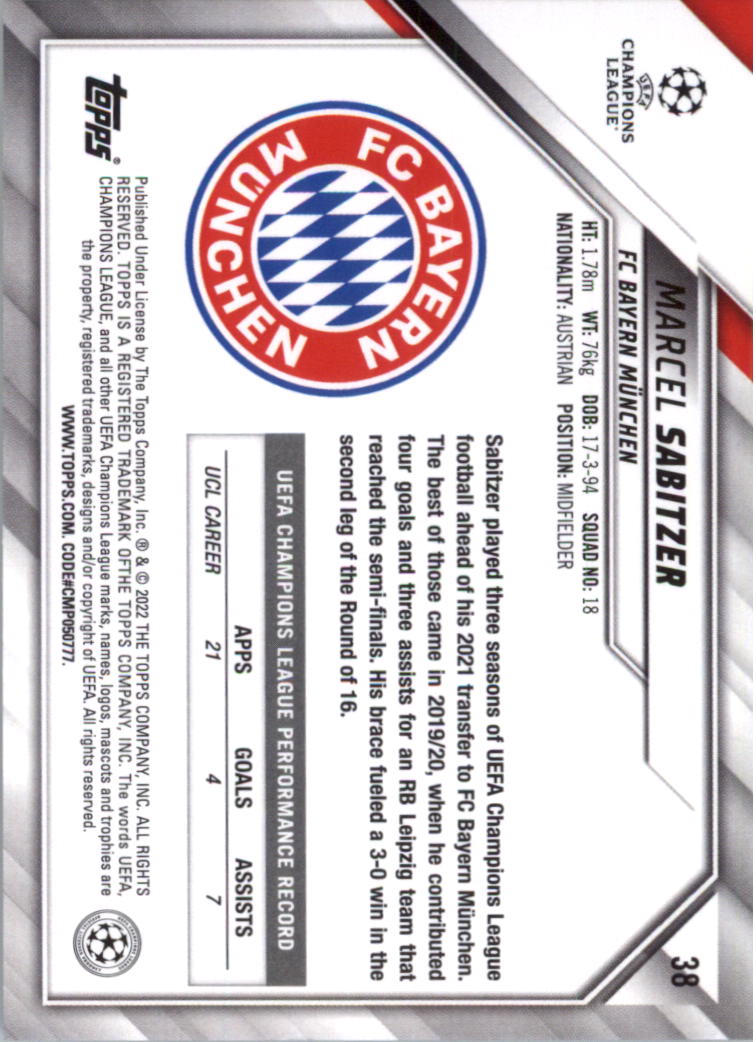 2021-22 Topps UEFA Champions League Soccer Card Pick