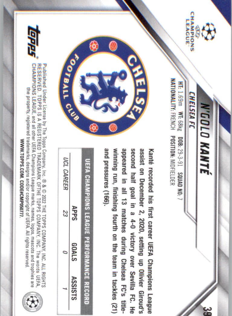 2021/2022 Topps UEFA Champions League Soccer "Main Set" Base Cards #1 to #200 - Picture 69 of 369