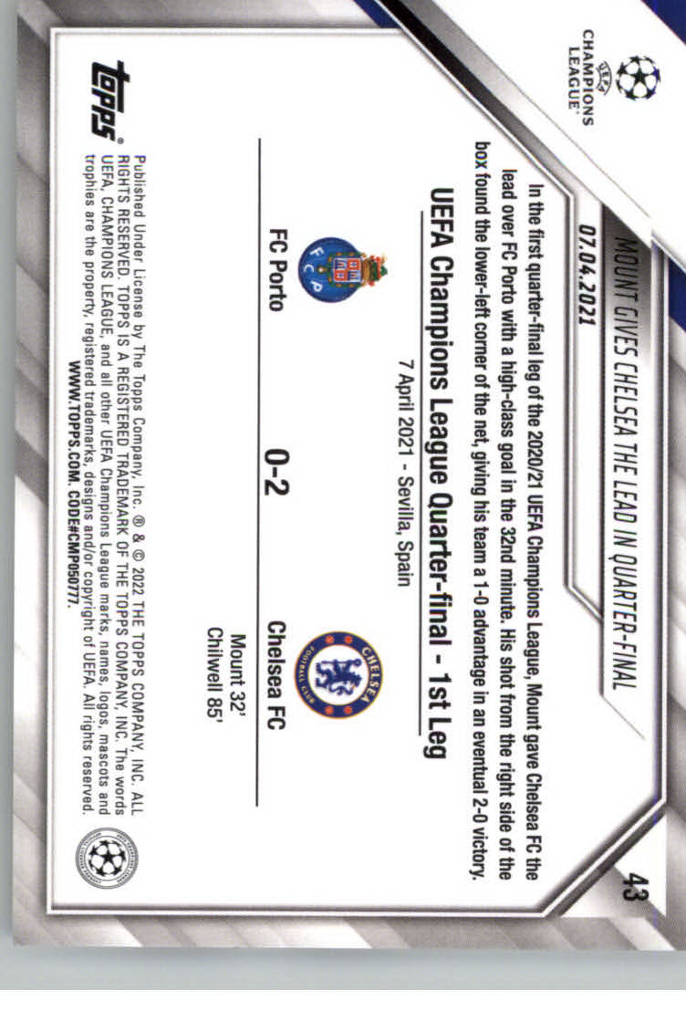 2021-22 TOPPS UEFA CHAMPIONS LEAGUE SOCCER ASSORTED SINGLES U-PICK