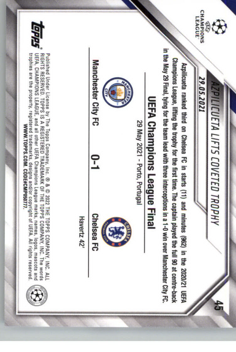 2021-22 TOPPS UEFA CHAMPIONS LEAGUE SOCCER ASSORTED SINGLES U-PICK