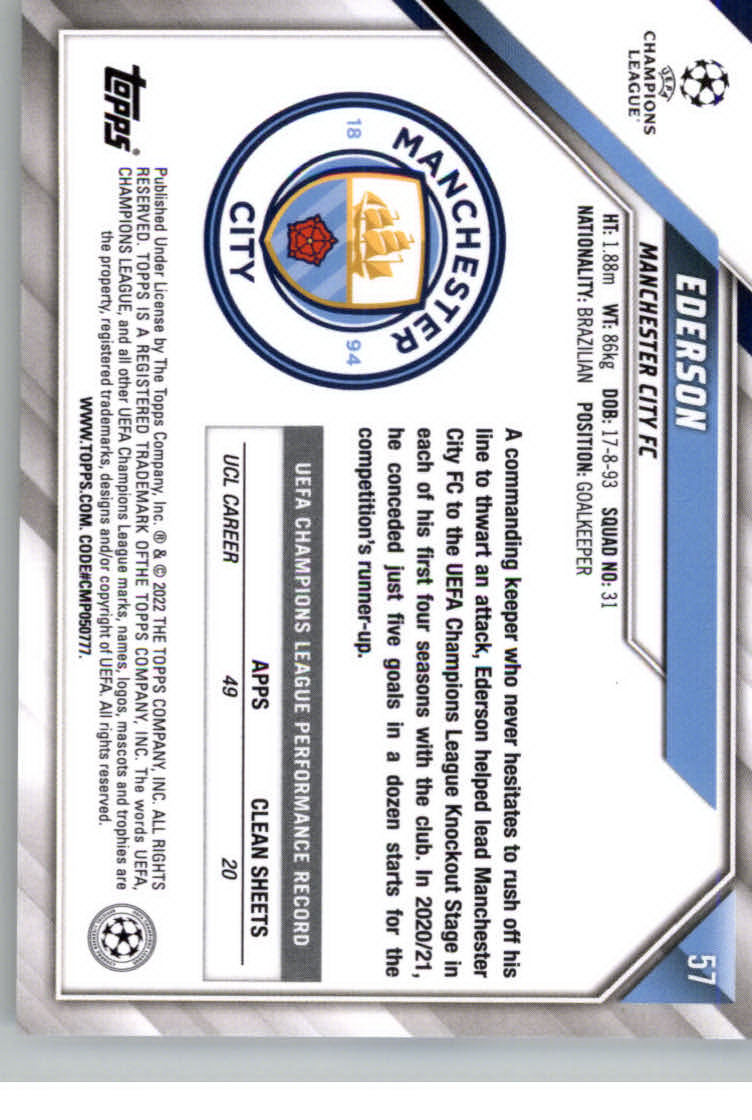 2021-22 TOPPS UEFA CHAMPIONS LEAGUE SOCCER ASSORTED SINGLES U-PICK