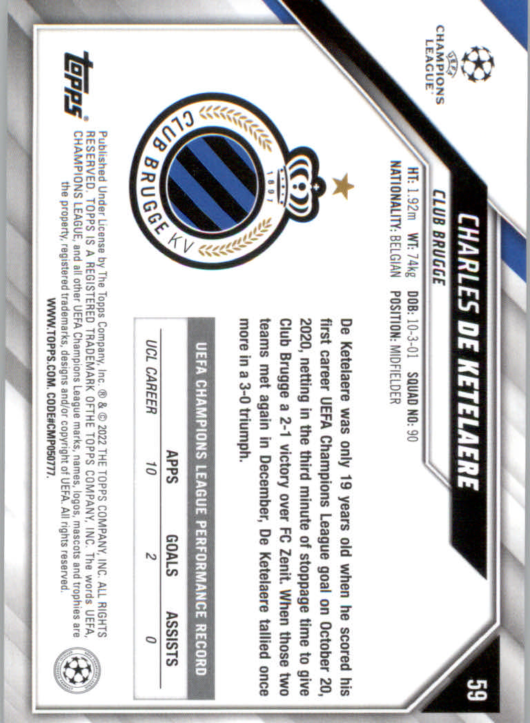 2021/2022 Topps UEFA Champions League Soccer "Main Set" Base Cards #1 to #200 - Picture 103 of 369