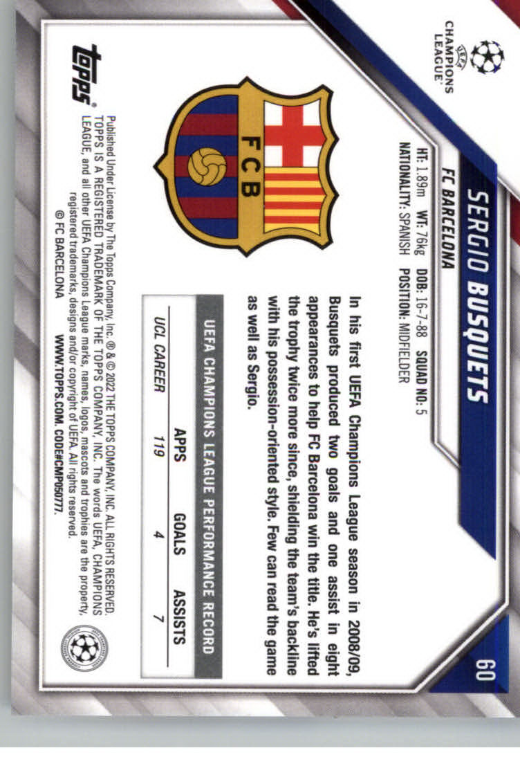 2021-22 TOPPS UEFA CHAMPIONS LEAGUE SOCCER ASSORTED SINGLES U-PICK