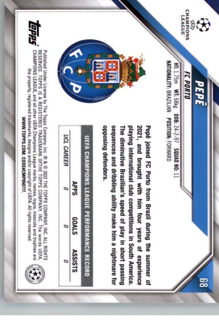 2021-22 TOPPS UEFA CHAMPIONS LEAGUE SOCCER ASSORTED SINGLES U-PICK