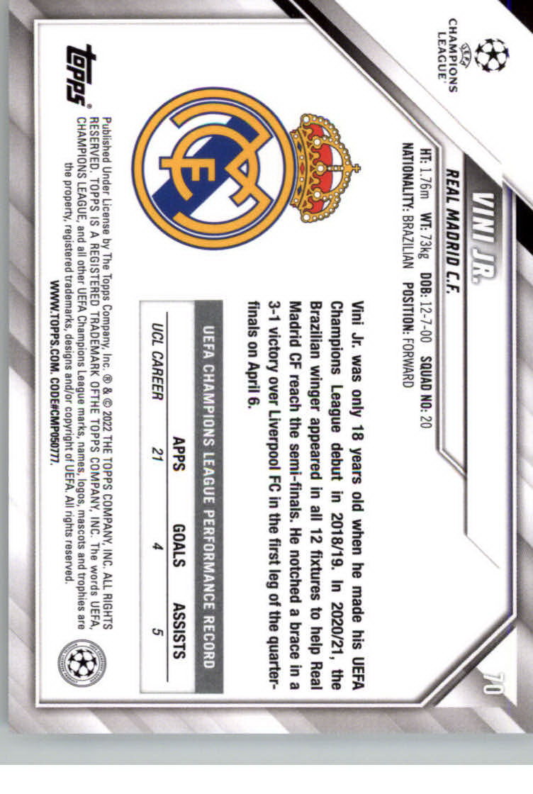 2021-22 TOPPS UEFA CHAMPIONS LEAGUE SOCCER ASSORTED SINGLES U-PICK