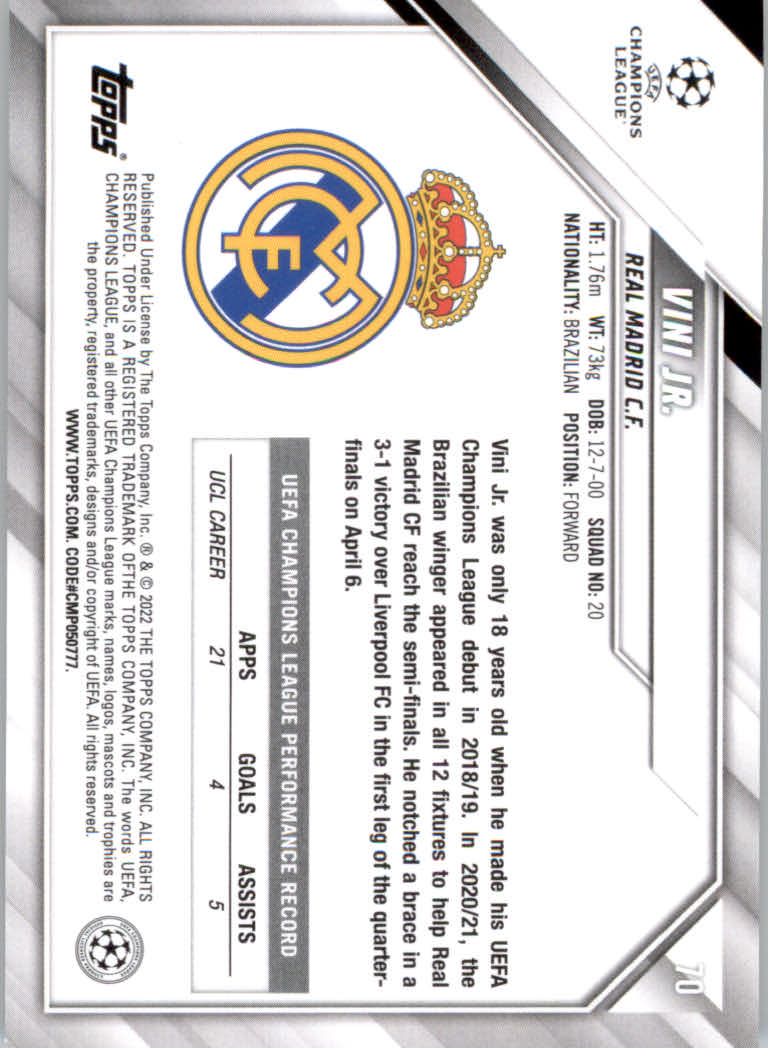2021/2022 Topps UEFA Champions League Soccer "Main Set" Base Cards #1 to #200 - Picture 125 of 369