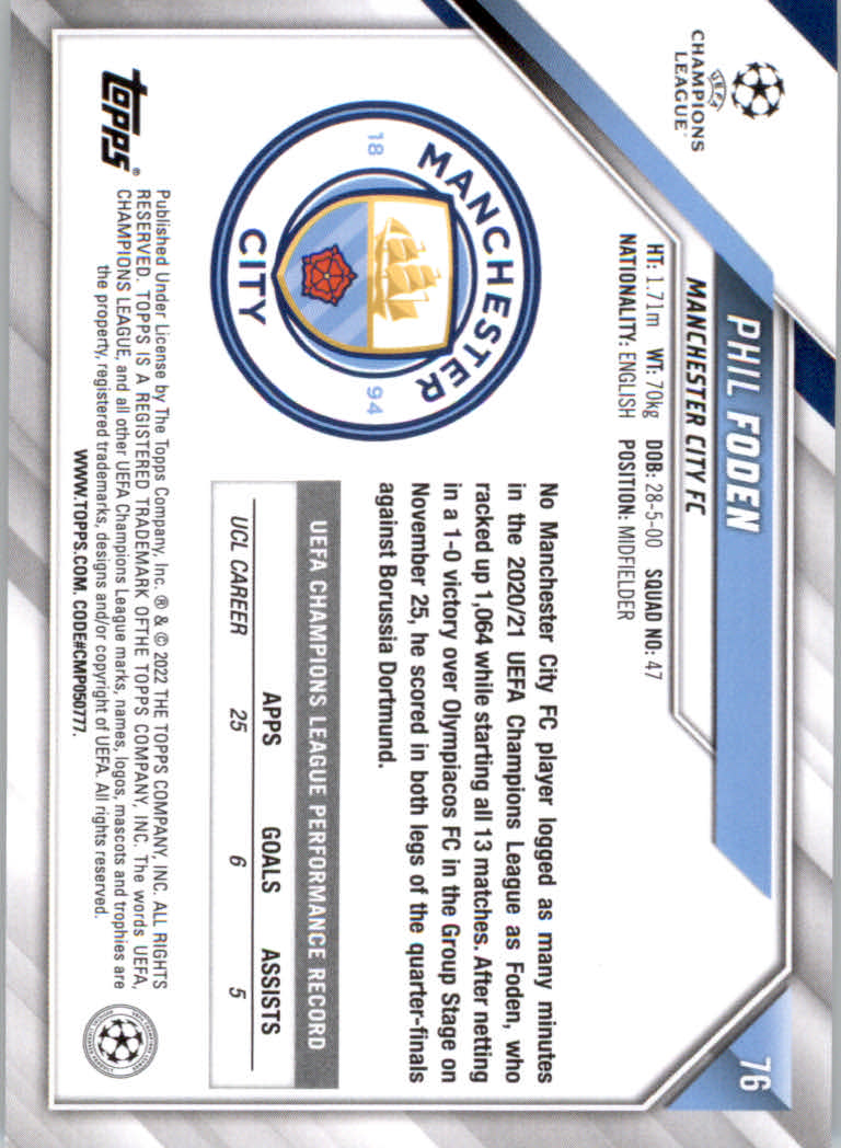 2021/2022 Topps UEFA Champions League Soccer "Main Set" Base Cards #1 to #200 - Picture 135 of 369