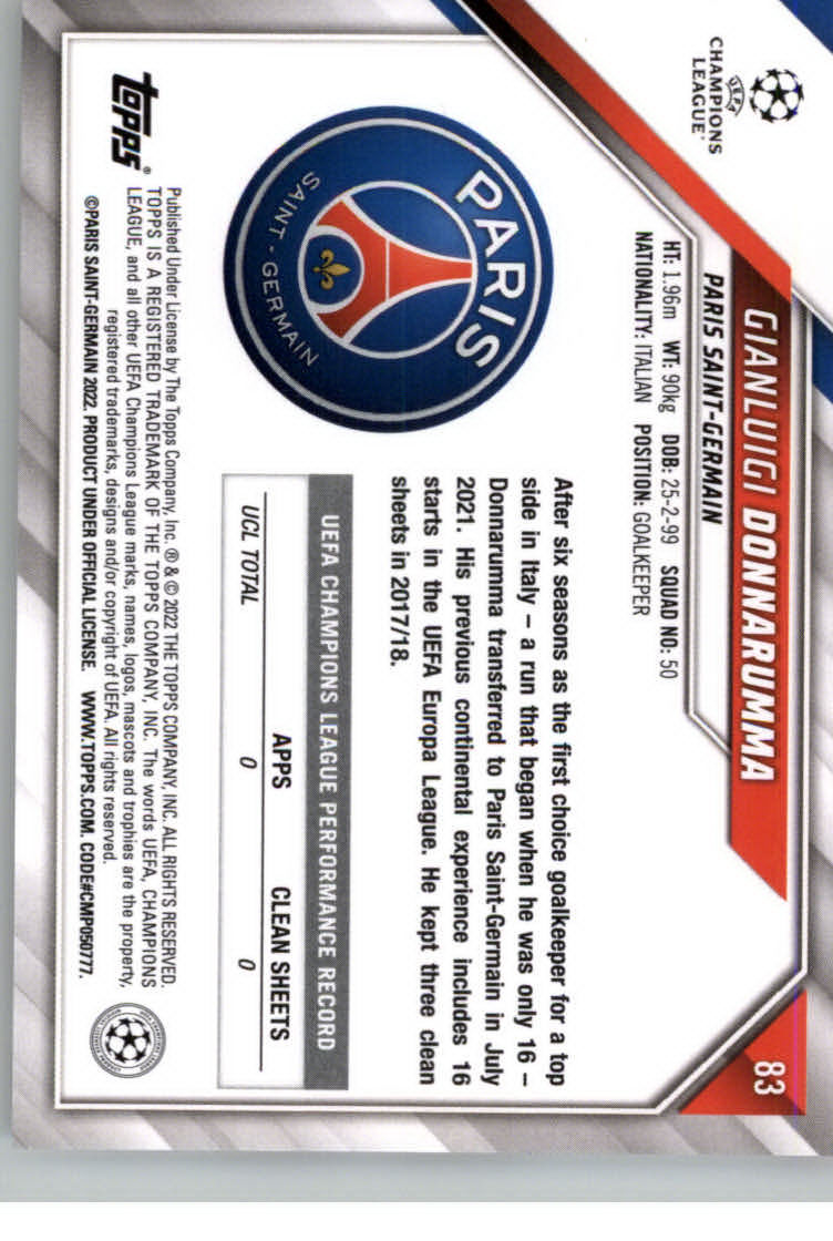 2021-22 TOPPS UEFA CHAMPIONS LEAGUE SOCCER ASSORTED SINGLES U-PICK