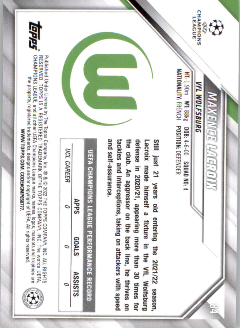 2021/2022 Topps UEFA Champions League Soccer "Main Set" Base Cards #1 to #200 - Picture 151 of 369