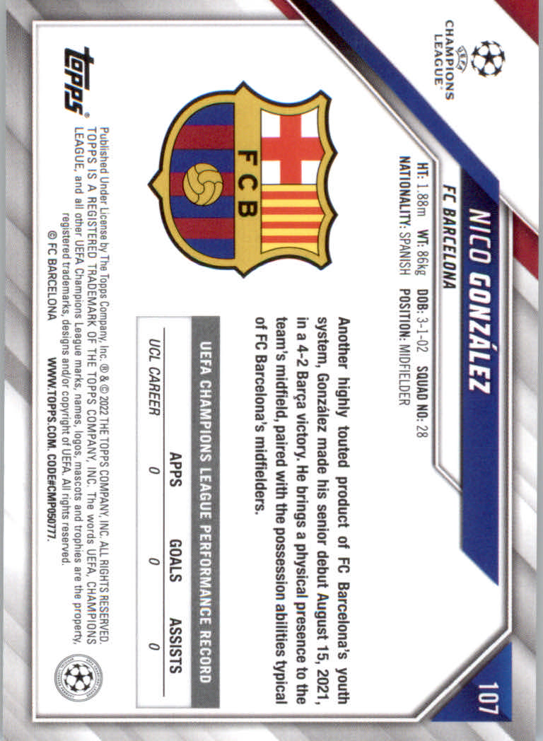 2021/2022 Topps UEFA Champions League Soccer "Main Set" Base Cards #1 to #200 - Picture 193 of 369