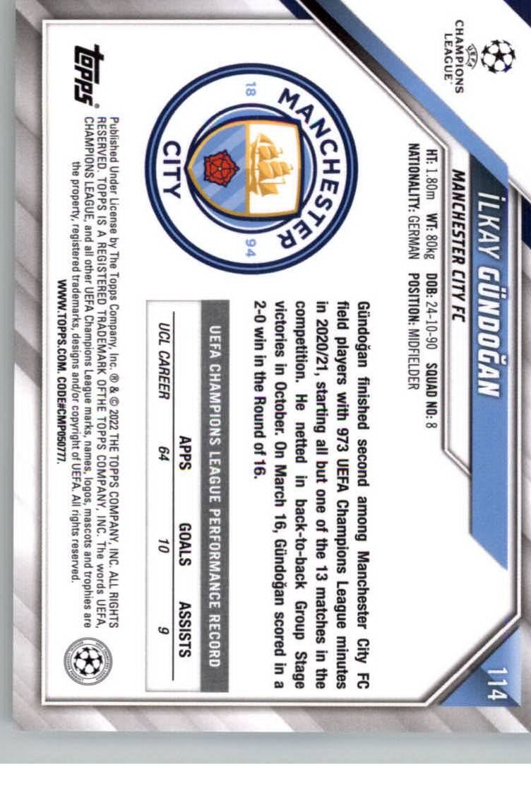 2021-22 TOPPS UEFA CHAMPIONS LEAGUE SOCCER ASSORTED SINGLES U-PICK