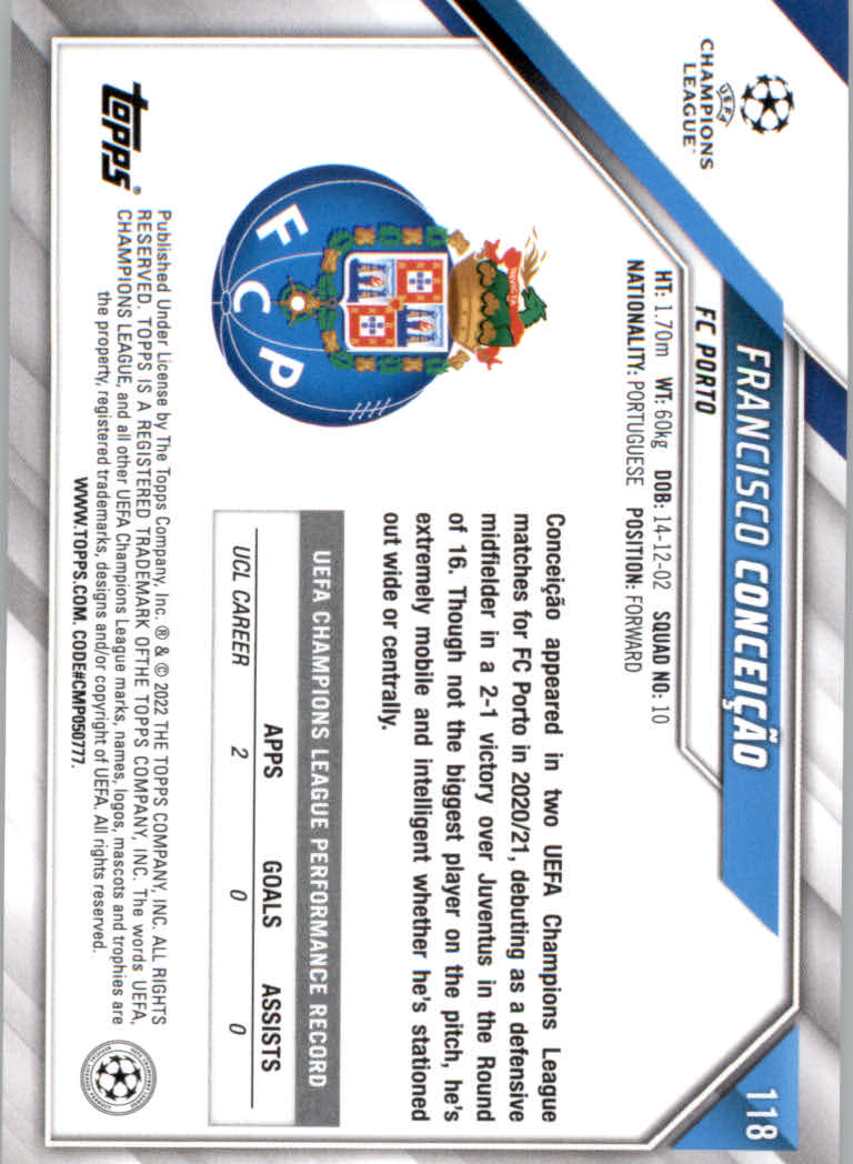 2021/2022 Topps UEFA Champions League Soccer "Main Set" Base Cards #1 to #200 - Picture 215 of 369