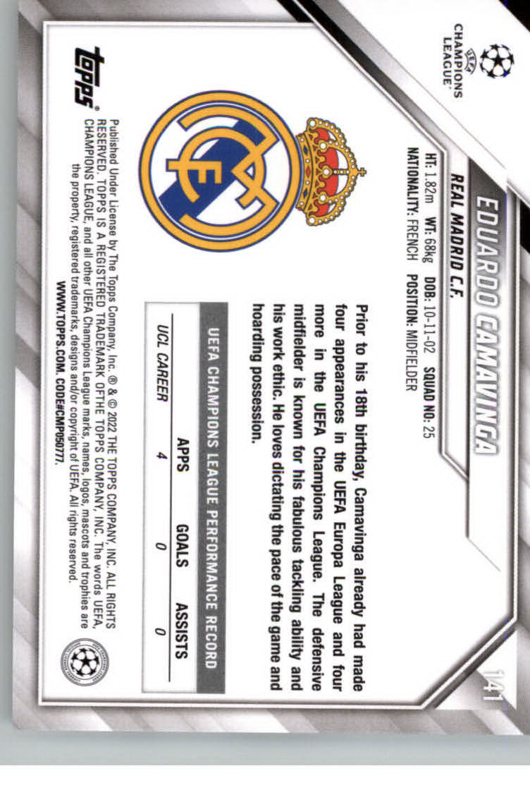 2021-22 TOPPS UEFA CHAMPIONS LEAGUE SOCCER ASSORTED SINGLES U-PICK