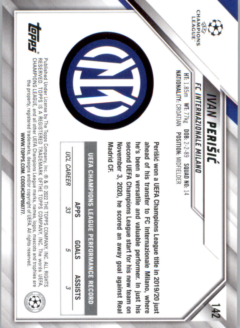 2021/2022 Topps UEFA Champions League Soccer "Main Set" Base Cards #1 to #200 - Picture 261 of 369