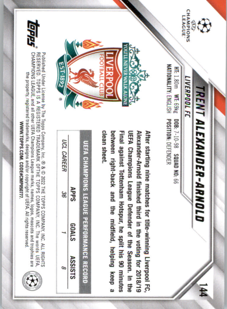 2021/2022 Topps UEFA Champions League Soccer "Main Set" Base Cards #1 to #200 - Picture 265 of 369