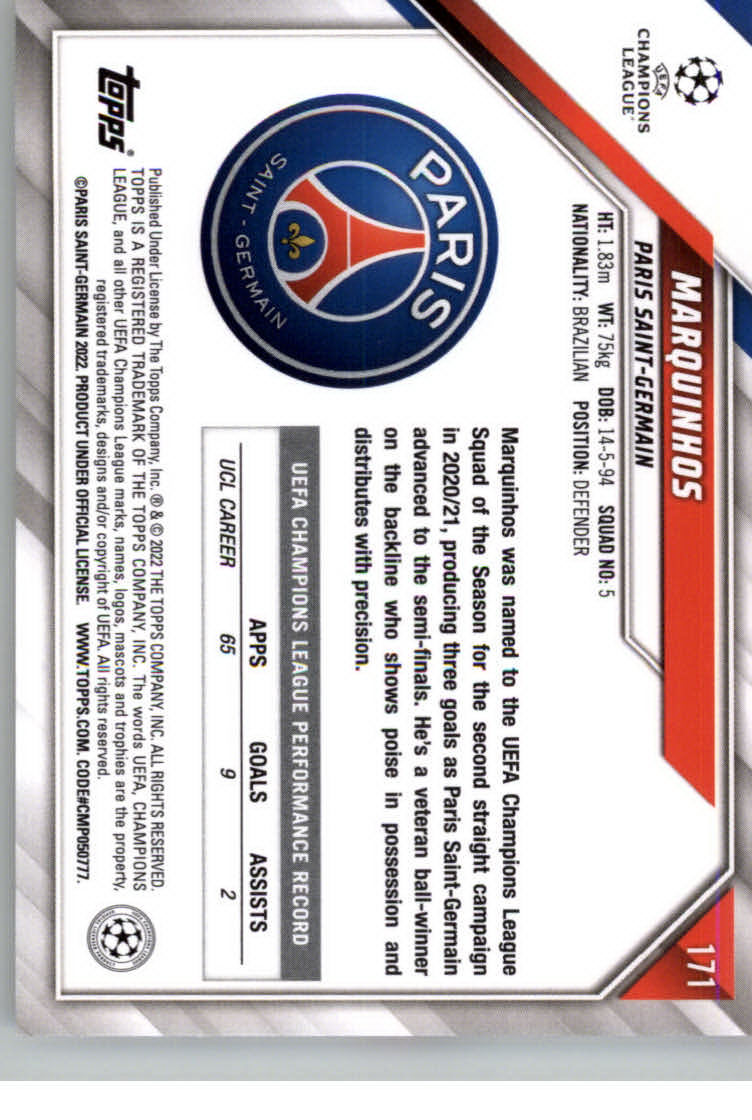 2021-22 TOPPS UEFA CHAMPIONS LEAGUE SOCCER ASSORTED SINGLES U-PICK