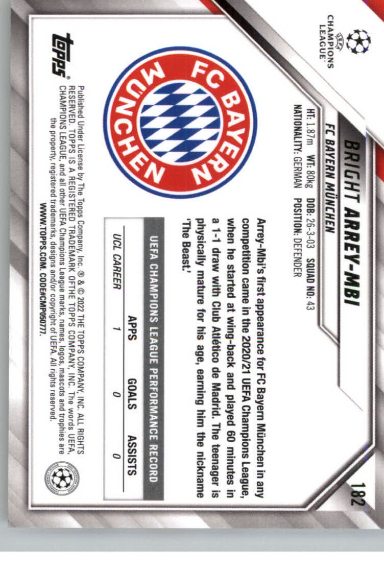 2021-22 TOPPS UEFA CHAMPIONS LEAGUE SOCCER ASSORTED SINGLES U-PICK