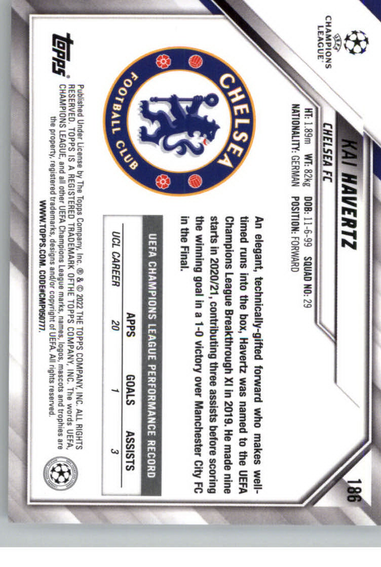 2021-22 TOPPS UEFA CHAMPIONS LEAGUE SOCCER ASSORTED SINGLES U-PICK