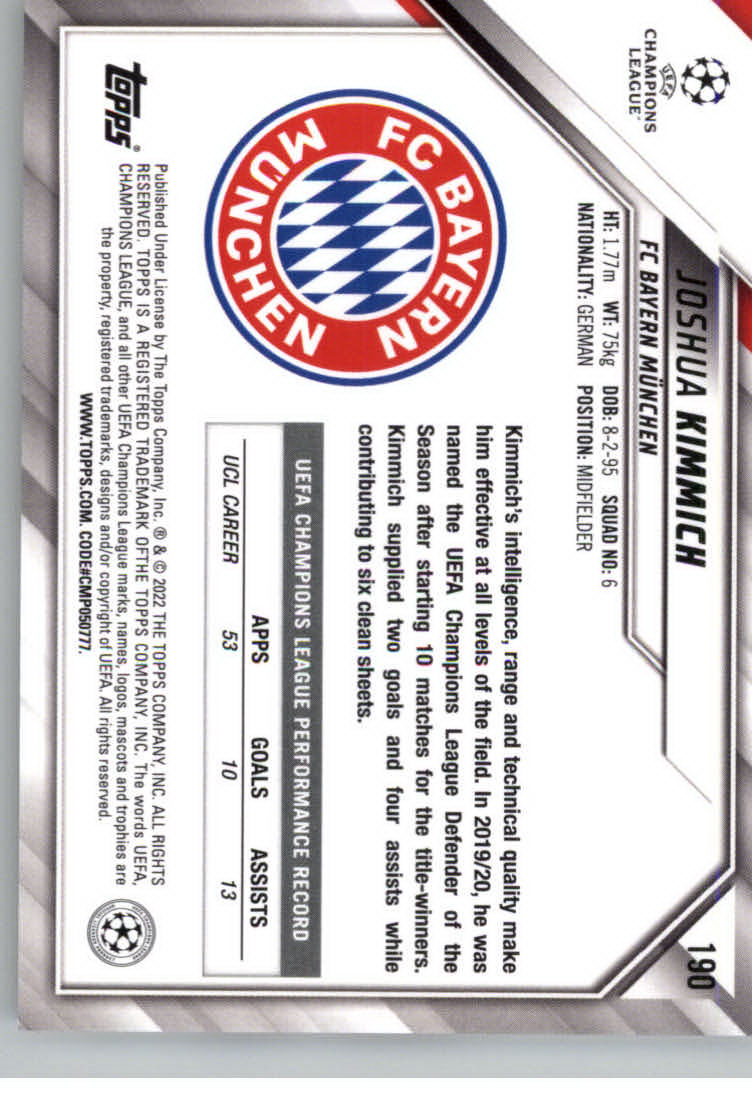 2021-22 TOPPS UEFA CHAMPIONS LEAGUE SOCCER ASSORTED SINGLES U-PICK