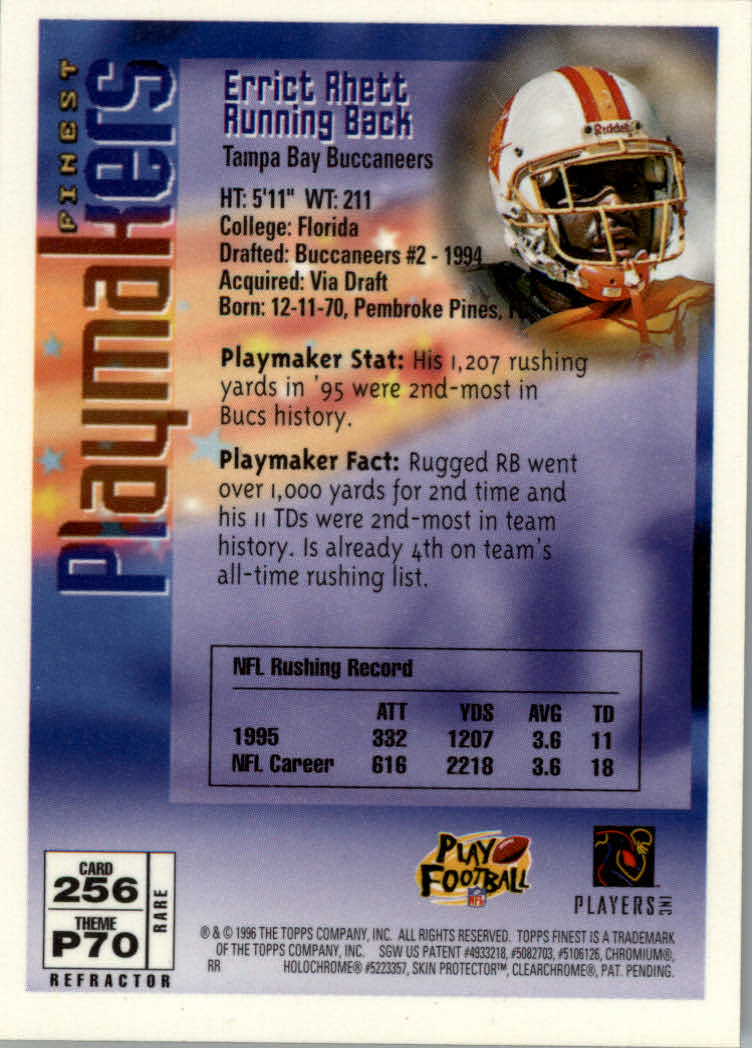 1996 Finest Football "Refractors" Parallel Cards - Picture 37 of 59