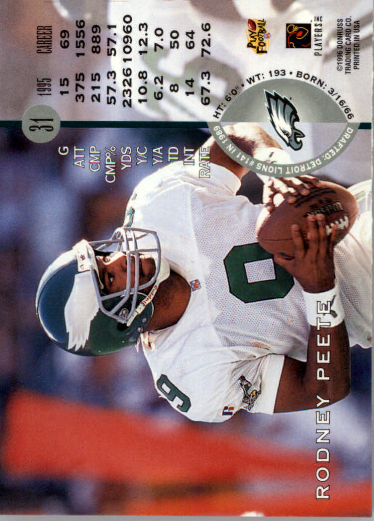 1996 Leaf Football "Red" Parallel Cards - Picture 63 of 363