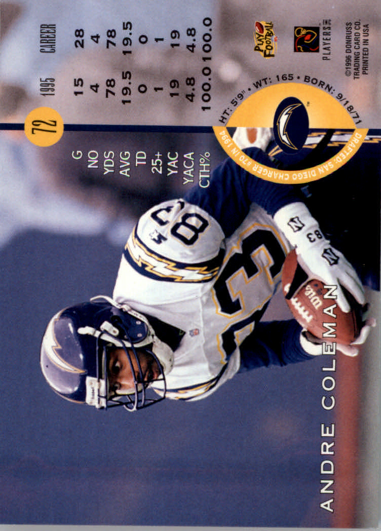 1996 Leaf Football "Red" Parallel Cards - Picture 143 of 363