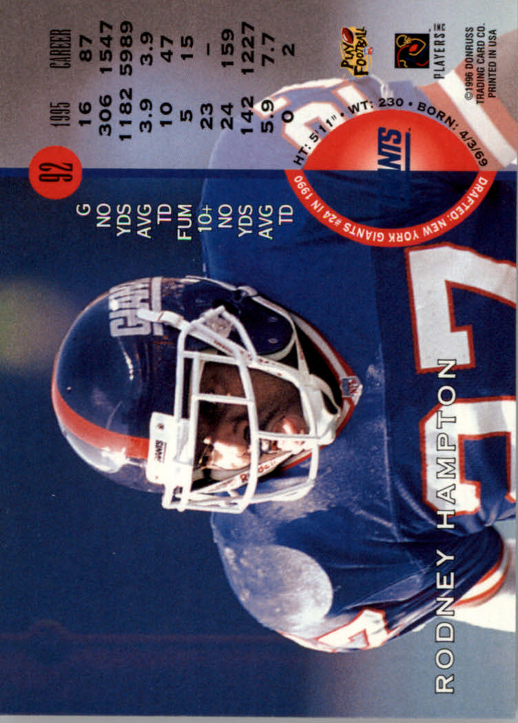 1996 Leaf Football "Red" Parallel Cards - Picture 181 of 363