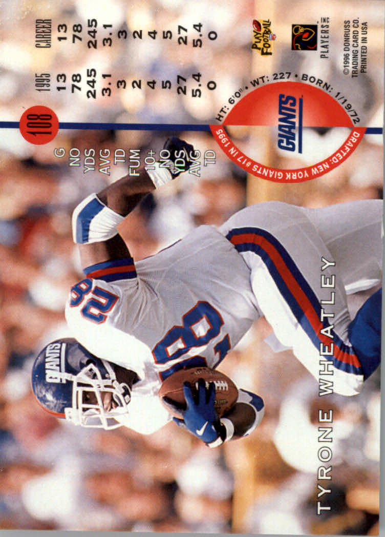 1996 Leaf Football "Red" Parallel Cards - Picture 207 of 363