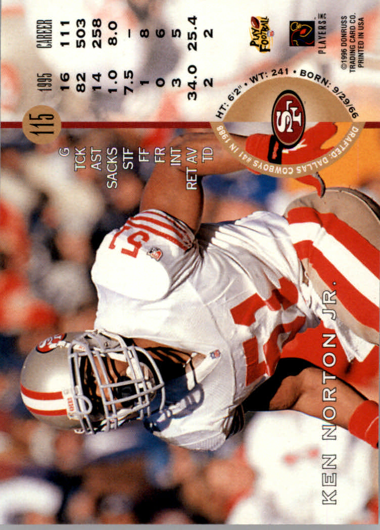 1996 Leaf Football "Red" Parallel Cards - Picture 219 of 363