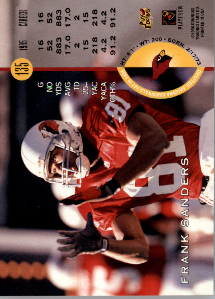 1996 Leaf Football "Red" Parallel Cards - Picture 255 of 363