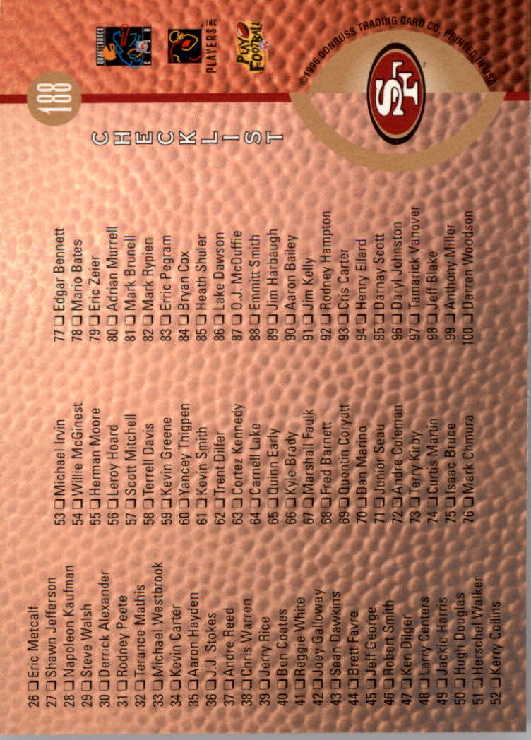 1996 Leaf Football "Red" Parallel Cards - Picture 359 of 363