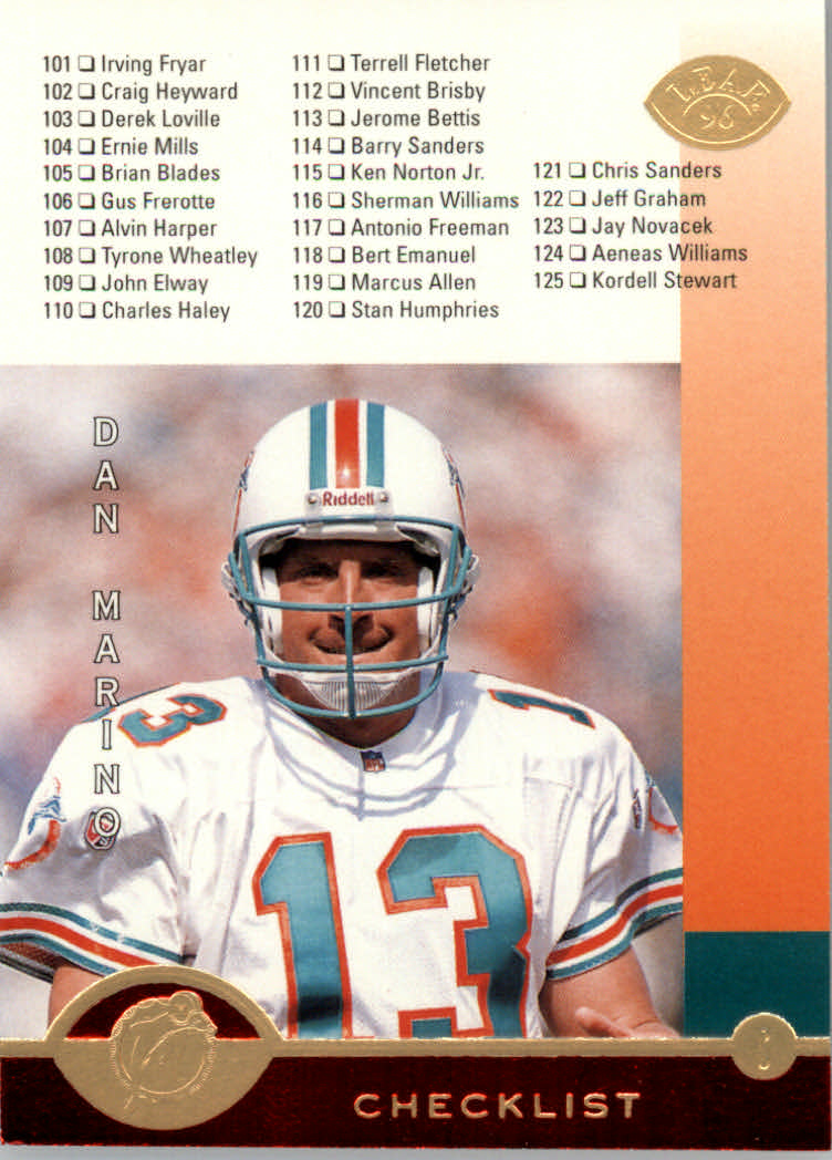 1996 Leaf Football "Red" Parallel Cards - Picture 360 of 363